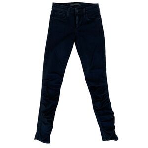 Joe’s jeans black woven legs skinny leg mid to high rise distressed stretchy 24